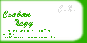 csoban nagy business card